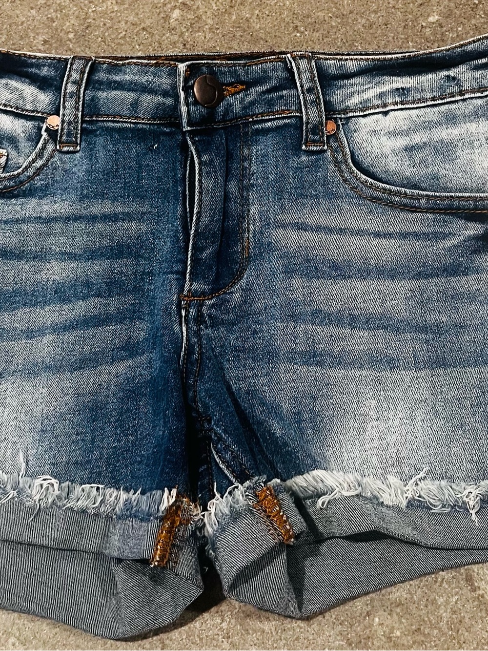 Joe's Jeans Blue Denim Frayed Hem Kids Shorts